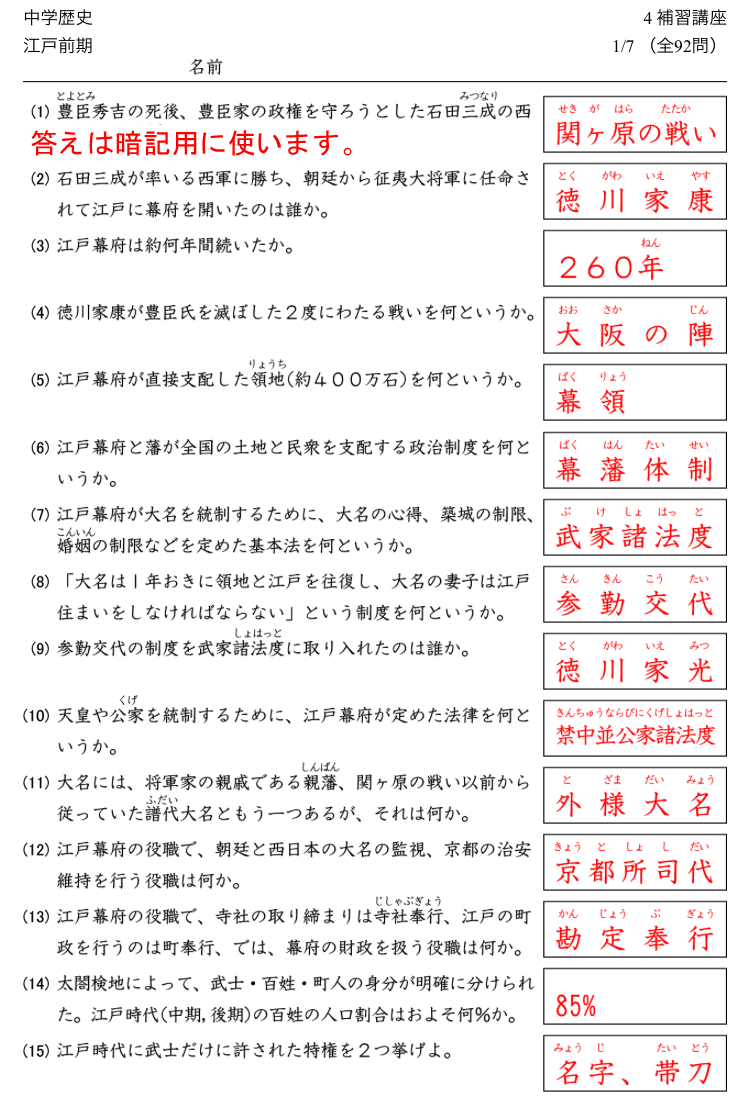 歴史 重要 語句
