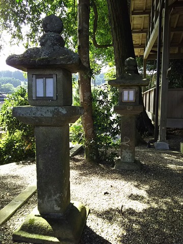 天神社 燈籠 「天神社」「春日社」