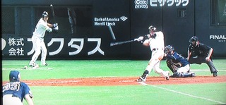松田のソロでダメ押しです。
