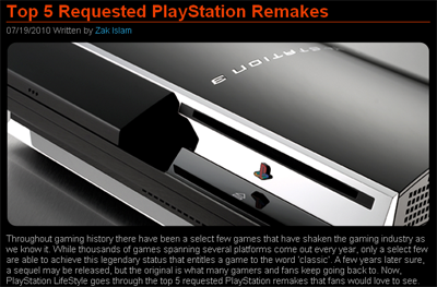 PlayStation LifeStyle