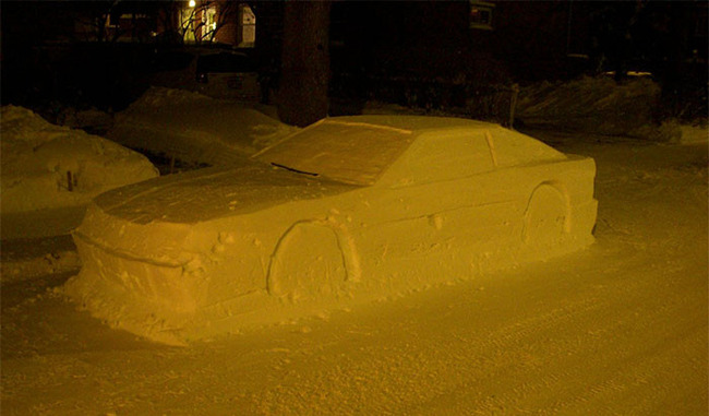 雪かき　車　雪像　警官に関連した画像-01