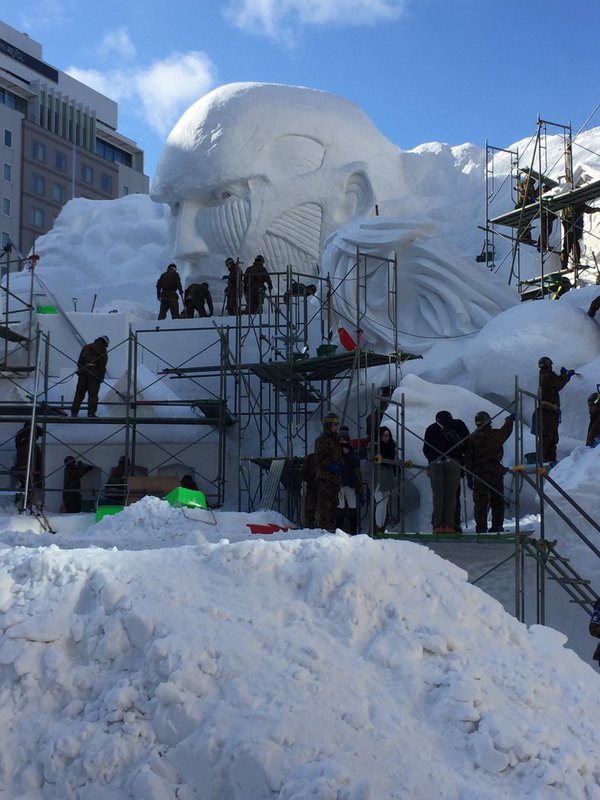 進撃の巨人 さっぽろ雪まつり 巨大雪像 ラブライブ! 札幌雪まつりに関連した画像-05