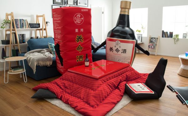 【！？】体が温まること間違いなし！「養命酒こたつ」爆誕ｗｗｗｗｗｗ！！