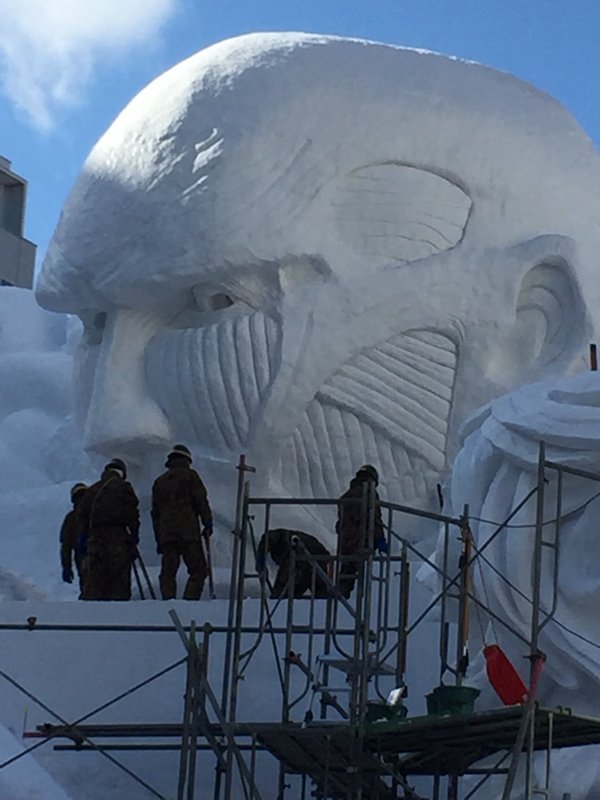 進撃の巨人 さっぽろ雪まつり 巨大雪像 ラブライブ! 札幌雪まつりに関連した画像-04