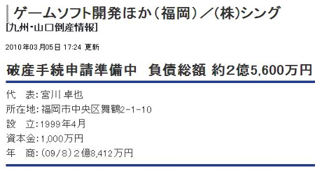 シング破産