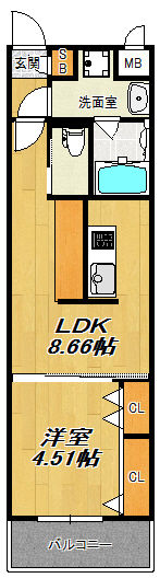 202・302〜205・305間取り