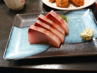 新橋 和楽 ランチ カキフライ 刺身 寒ブリ