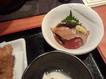 京ばし松輪 ランチ 海鮮漬け小鉢 刺身