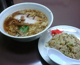 築地 中華 ラーメン ふぢの 半チャンラーメン