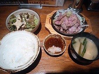 新橋 あぶり清水総本店 ランチ はらみポン酢定食