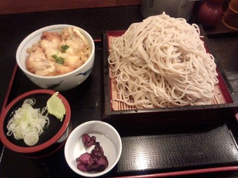 新橋 蕎麦 寿毛平 ランチ サービスセット
