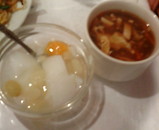 銀座 銀の鈴 杏仁豆腐 酸辣湯