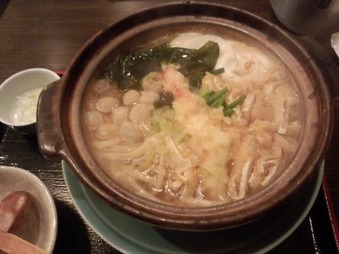 新橋 寿毛半 すけはん ランチ 鍋焼きうどん