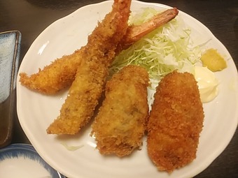 新橋 和楽 わらく えびかきランチ エビカキランチ
