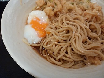 新橋立ちそば かめや 天玉そば 温玉