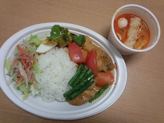 汐留 シンガポール海南鶏飯 ドライチキンカレー弁当 ワンコイン