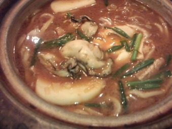 新橋 寿毛半 すけはん ランチ 牡蠣の味噌煮込みうどん