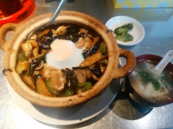 新橋 四季ボウ坊 ランチ ナスと豚肉の土鍋ご飯