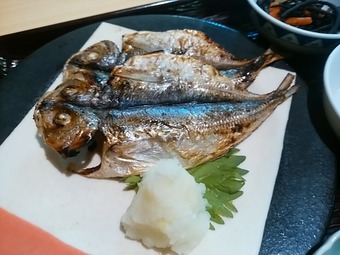 銀座いわた ランチ 鯵の干物定食(網代直産)