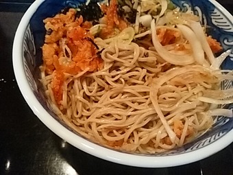 新橋 本陣房本店 限定ランチ 桜海老ぶっかけ蕎麦