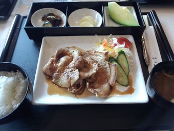 筑波カントリークラブ ランチ 昼飯 生姜焼き