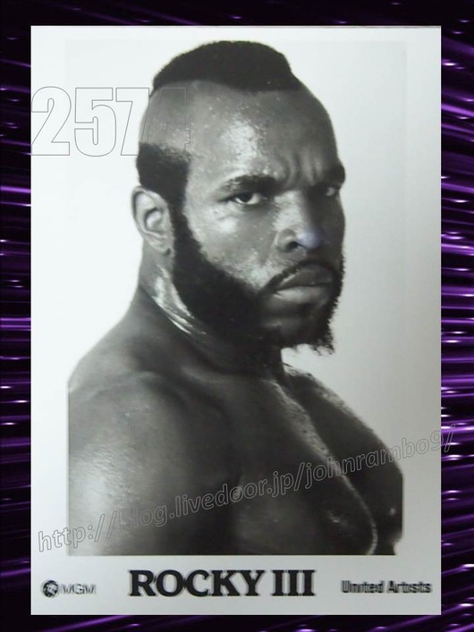 2574：『ロッキー3』海外版白黒ミニスチル写真 クラバー・ラングの