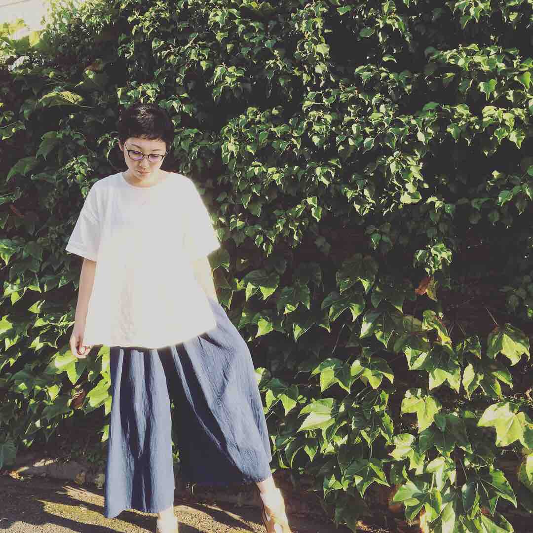 ヂェン先生のスカートパンツ。今年は厚地もあるんですよ。 - 平塚の