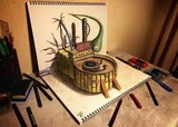 永井秀幸さんの3Dトリックアート作品錯視作品