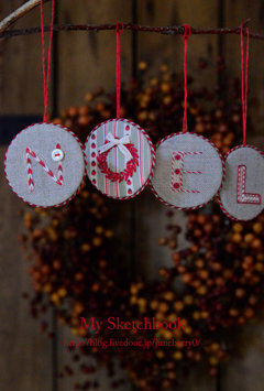 NOELの刺繍のオーナメント01webmini