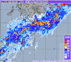 鹿児島の雨雲