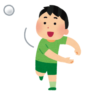 野球ボールを投げる