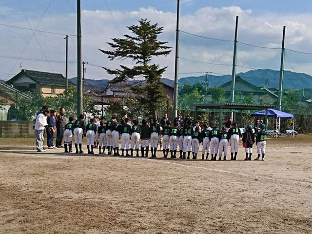 練習試合終了の礼!vs全揖屋ジュニアスポーツ少年団