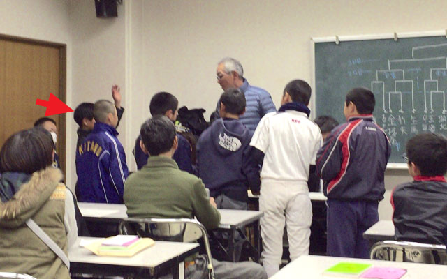 選手宣誓くじ引き決定!教育長旗争奪学童軟式野球大会