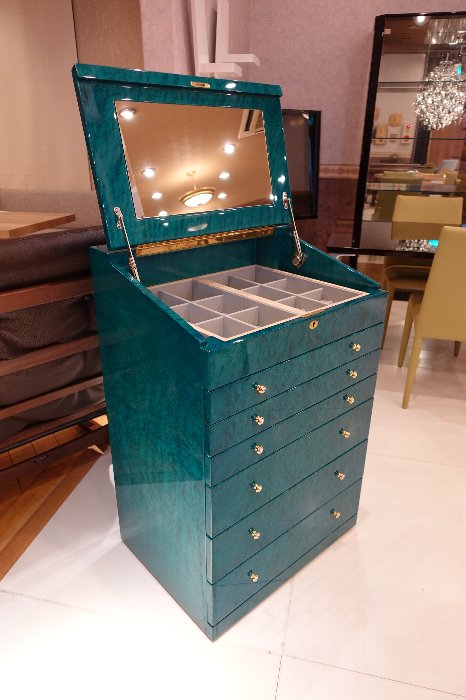 展示品 バーズアイメープル ジュエリーケース アクセサリー チェスト 