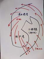 清水港の東北関東大地震の巨大津波イメージ