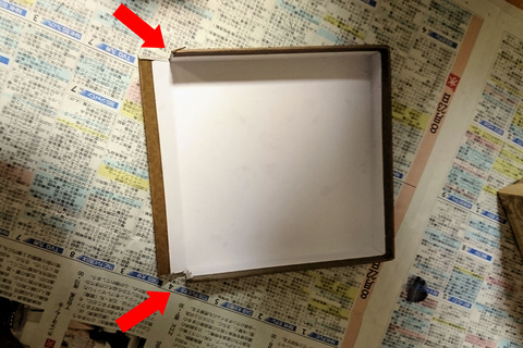 箱のふたを開く