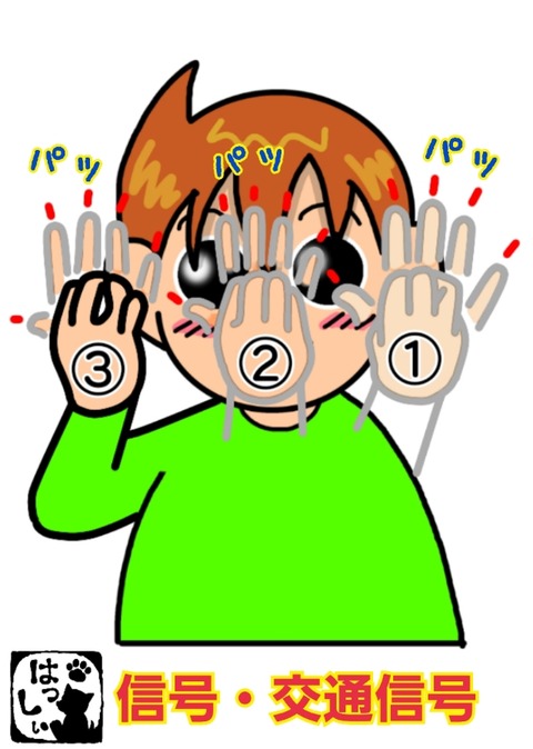 手話単語：898 【信号】【交通信号】 : 手話しゅわSHUSHUSHU