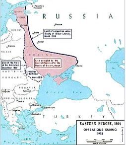 ブレスト=リトフスク条約によってロシアがドイツに割譲した地域