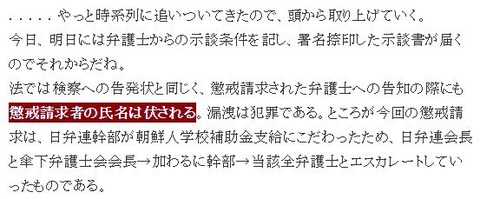 懲戒請求者の氏名は伏される