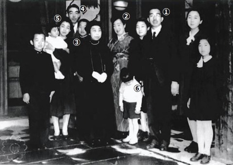 昭和天皇一家と東久邇宮盛厚一家