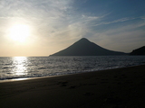 開聞岳夕景