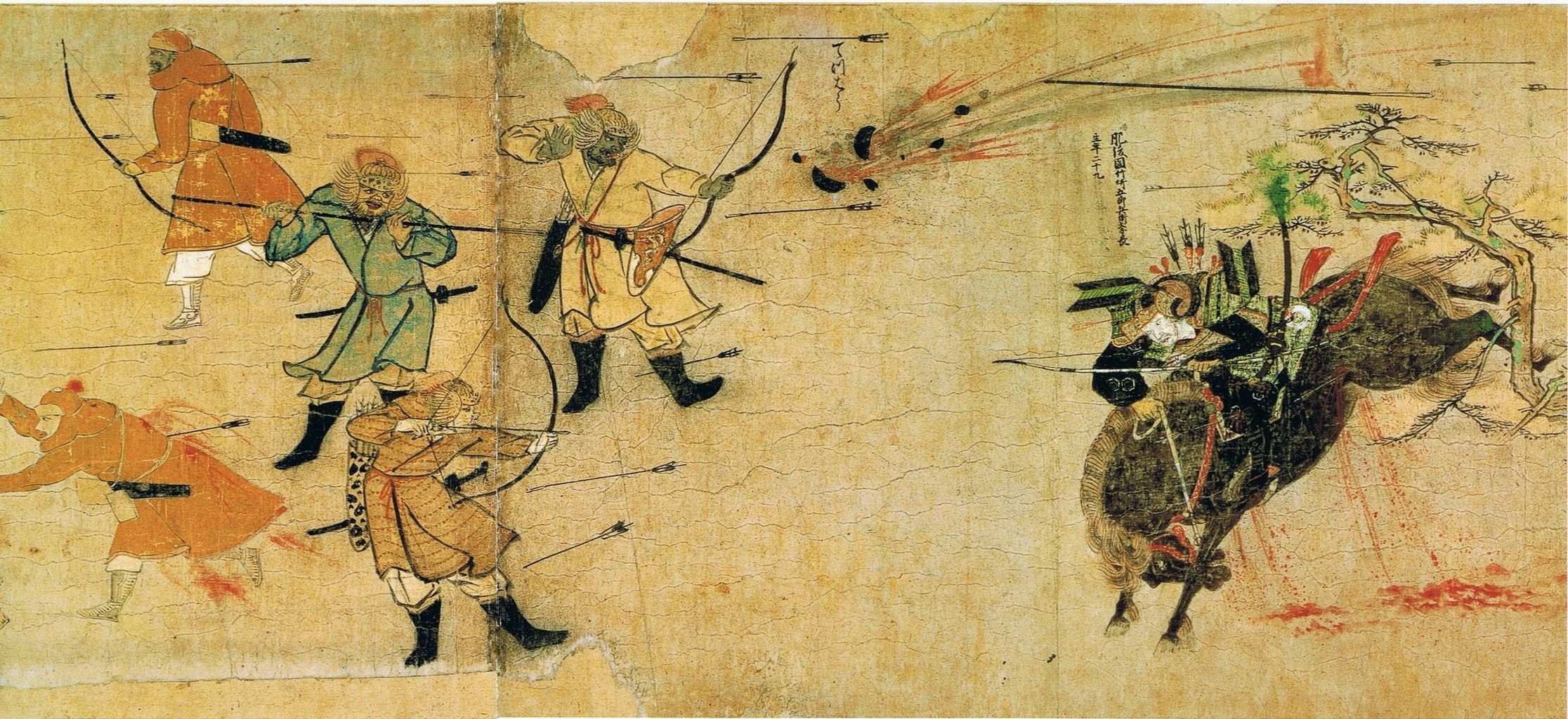 【間抜け】 日本軍が「やあやあ我こそは~」と呑気に名乗ってる隙に、モンゴル軍は弓矢を放った