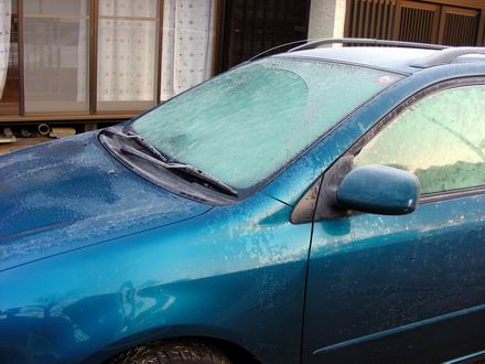氷点下の車