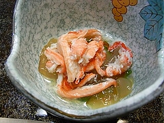 ズワイガニとクラゲの酢の物