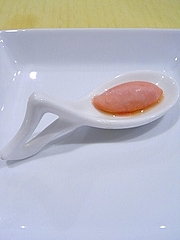 ソルダムと自家製ドライトマトのソルベ