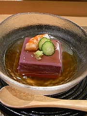 紫陽花豆腐(紫芋入りごま豆腐)