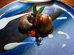 メダイのパン粉焼き エビ包みとしめじと椎茸包み