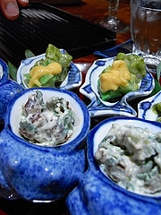 筍 野甘草の酢味噌 たらのめ干し柿ぜんまい白和え 干し柿 明石の西貝 明石のお醤油で焼き上げて