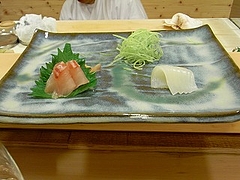シロイカと金目鯛昆布締め