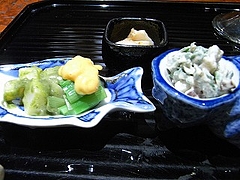 筍 野甘草の酢味噌 たらのめ干し柿ぜんまい白和え 干し柿 明石の西貝 明石のお醤油で焼き上げて